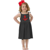Anchor Dress Red Sparkle Black Spaghetti Strap Mommy Me