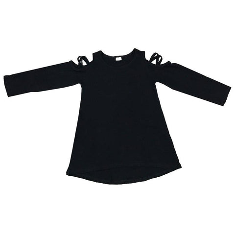 Black Over Shoulder Shirt Long Sleeve
