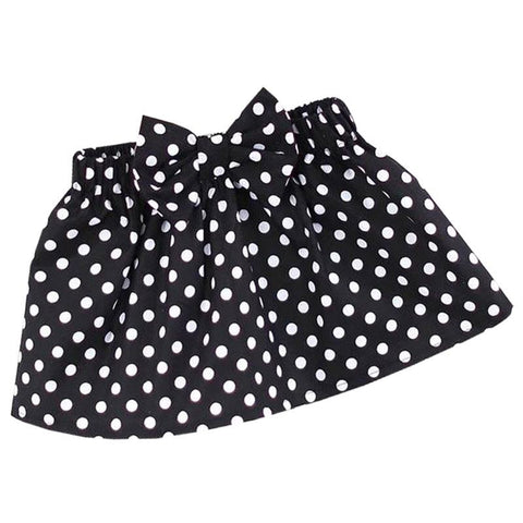 Black Polka Dot Skirt Bow