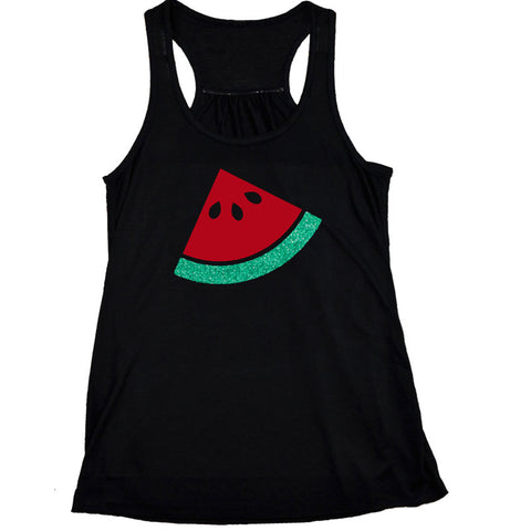Black Watermelon Mommy Tank Top