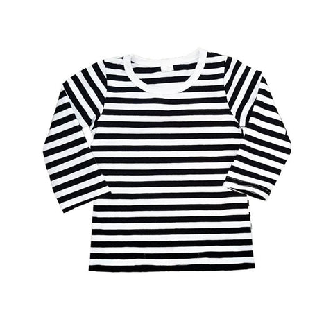 Black White Stripe Shirt Long Sleeve