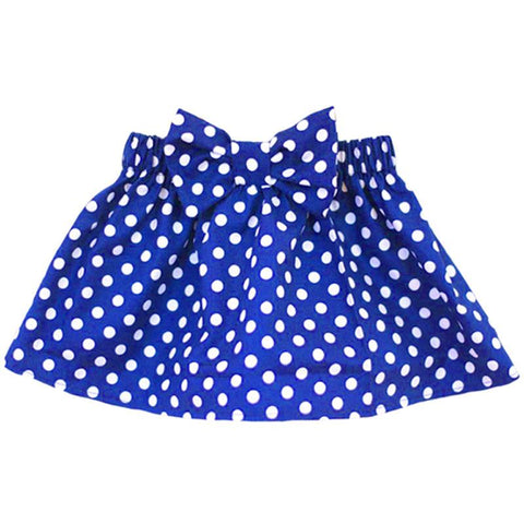 Blue Skirt Polka Dot Bow
