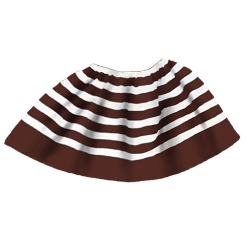 Brown White Stripe Skirt