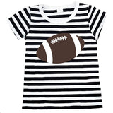 Football Black Stripe Shirt Brown