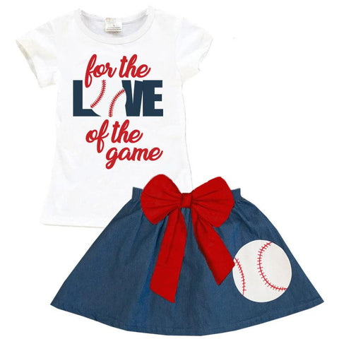 For The Love Of The Game Outfit Denim Top And Skirt