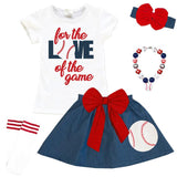 For The Love Of The Game Outfit Denim Top And Skirt