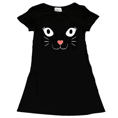 Kitty Cat Black Pocket Dress