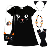 Kitty Cat Black Pocket Dress
