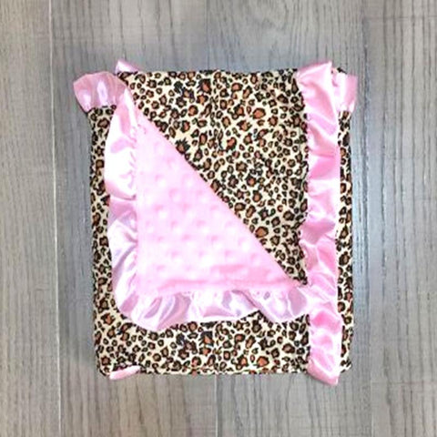 Leopard Pink Minky Blanket