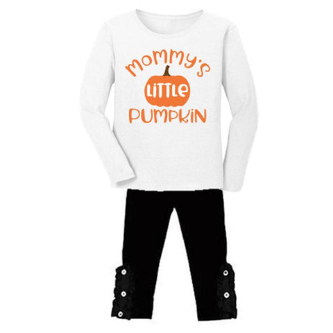 Little Pumpkin Outfit Mommy And Me Top And Pants