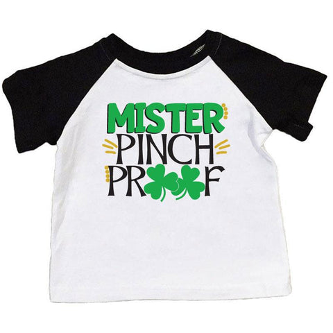 Mister Pinch Proof Shirt Black Raglan Short Sleeve Boy