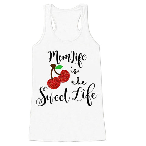 Mom Life Is The Sweet Life Cherry Tank Top