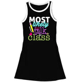 Most Likely To Talk In Class Tank Dress Black