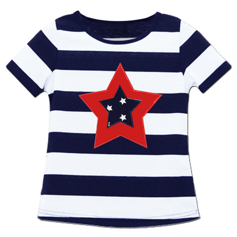 Navy Stripe Red Blue Star Shirt
