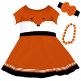 Orange Black Fox Dress
