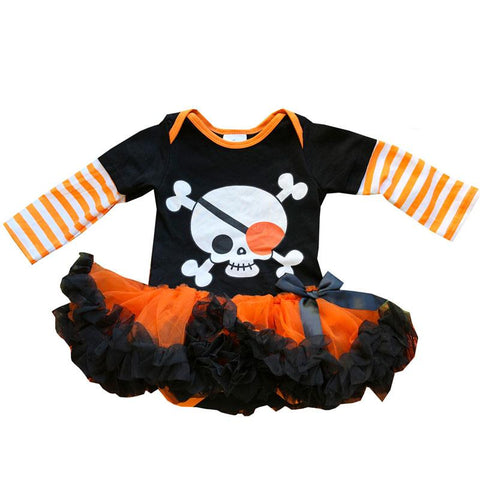Pirate Skeleton Onesie Tutu Dress