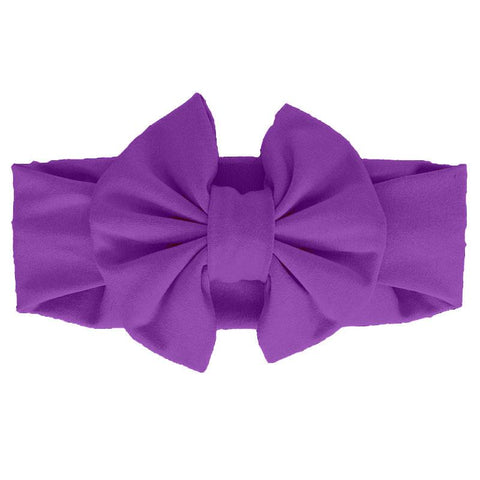 Purple Messy Bow Head Wrap