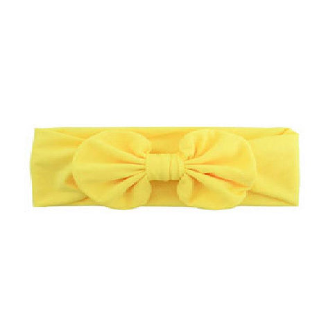 Yellow Ruffle Bow Headband